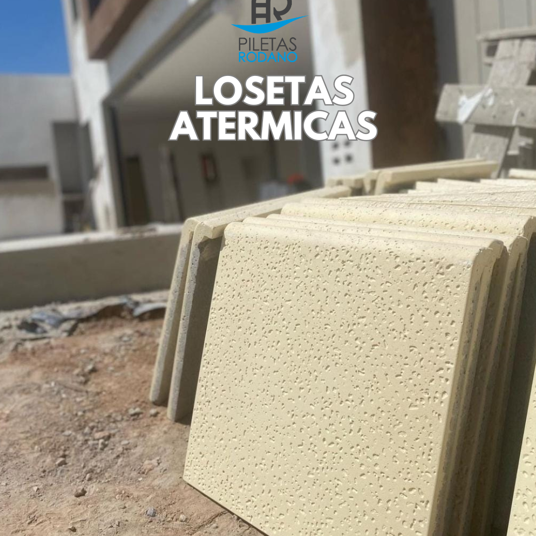 Losetas atérmicas antideslizantes para borde de pileta — Piletas Rodano